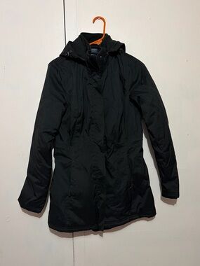Charles River Apparel Black Hooded Women's Puffer Coat